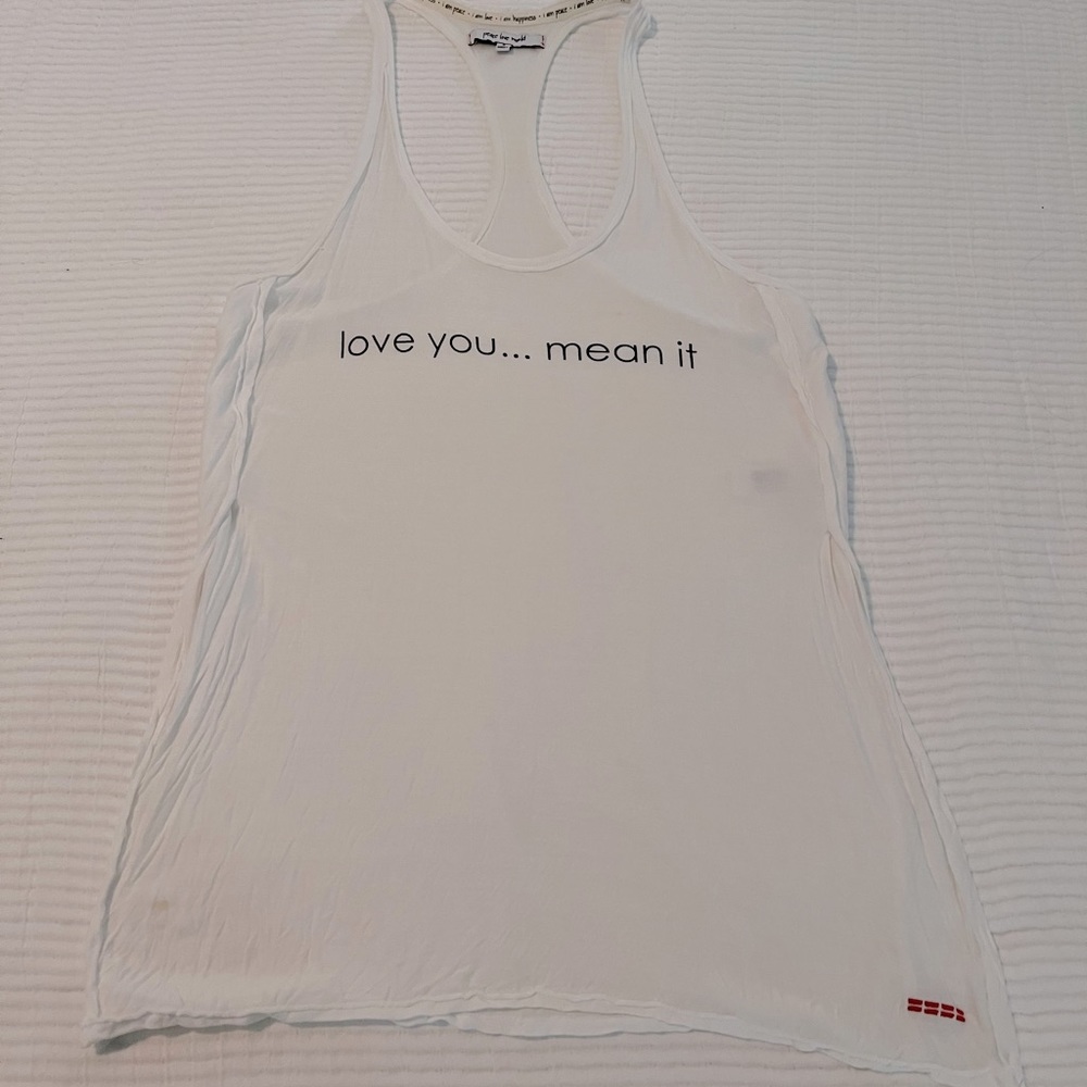 Peace Love World Racerback Tank w Side Vents